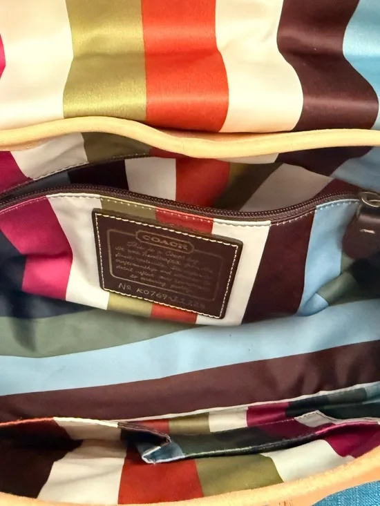 Coach Tan Leather Shoulder Bag with Gold Hardware - Picture 6 of 8